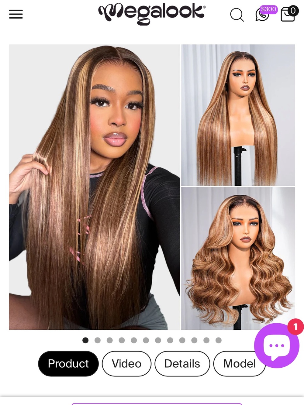 Human Hair 20” Long Straight Highlighted Lace Front Wig - Honey Brown